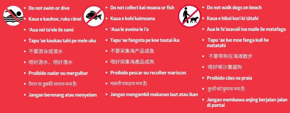 Moa Point discharge website banner (1920 x 540 px)